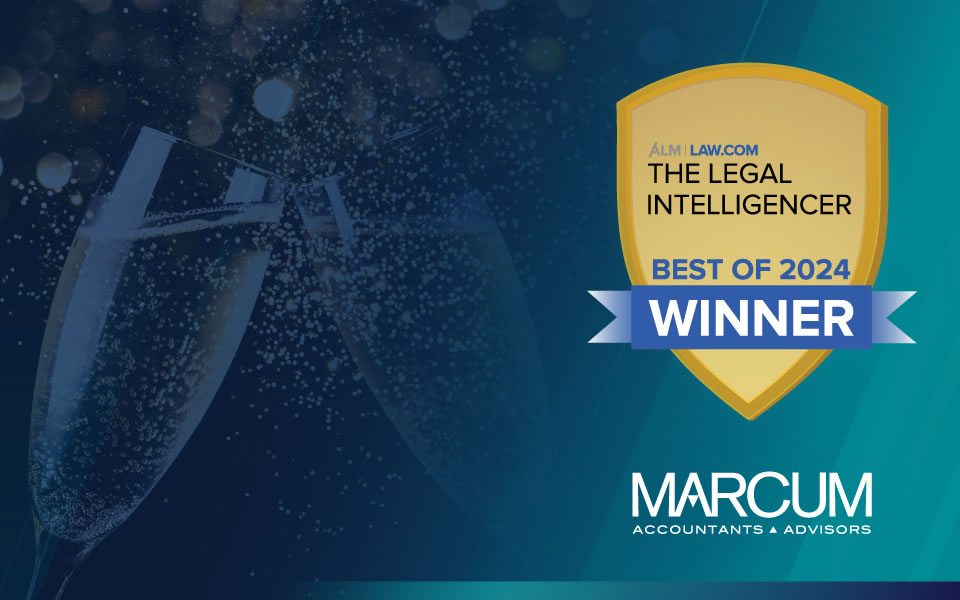 Marcum Celebrates Sixth Consecutive Year as an Award-Winning Accounting Services Provider in the Greater PA Legal Community